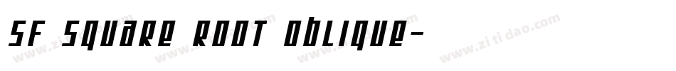 SF Square Root Oblique字体转换